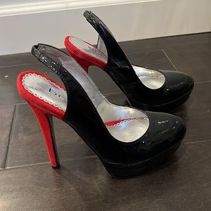 Bebe Jacob stiletto slingback heels